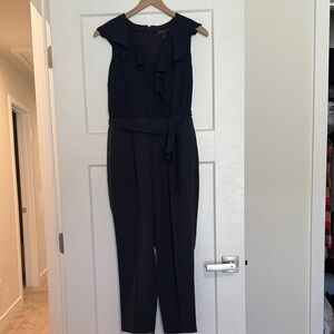 Banana Republic Dark Blue Ruffled Jumpsuit